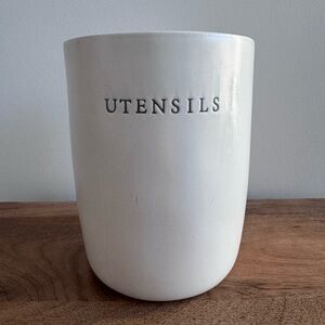 Hearth & Hand Stoneware Utensil Holder in cream